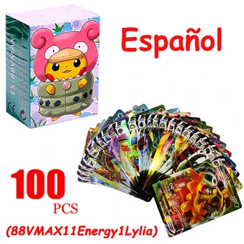 Постъплението на нови испански карти pokemon Vstar EX Tag Team VMAX Холограма игра на карти Castellano Espaol Детска играчка