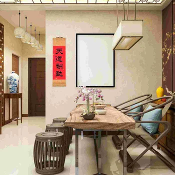 Превъртане на оризова хартия Китайска Живопис Калиграфски Ръкописи Куплеты в винтажной рамка със собствените си Ръце Офис Малък декор