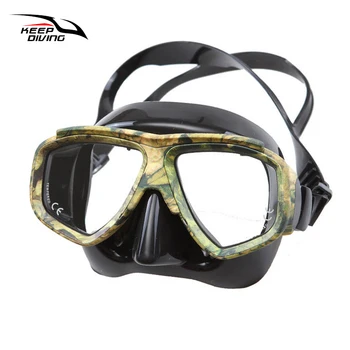 Професионална Маскировочная маска за гмуркане с камуфлаж, Недалновидни оптични лещи, Екипировка за гмуркане с шнорхел, Очила за подводен риболов, Очила за късогледство