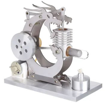 Рев на Черен Дракон, модел одноцилиндрового на двигателя на Стърлинг, генератор, Двигател с външно горене, играчки за научни експерименти
