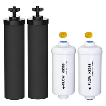 Резервни части за 2-те фторидных филтри за вода BB9-2 и 2-те PF-2, съвместима със система за гравитационна филтрация на водата Black Berkey