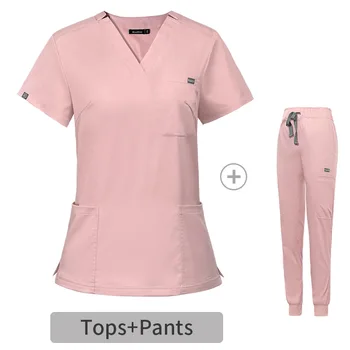 Стилен комплект медицинска работни униформи за лекари и медицински сестри в салон за красота, болница за домашни любимци, стоматологична клиника и експлоатация на Едро