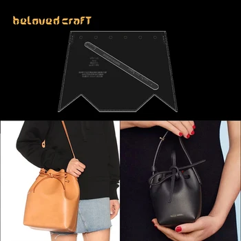 Създаване на модела кожени чанти Lovedcraft с помощта на крафт хартия и акрилни шаблони за чанти през рамо с едно рамо, чанти за тофу