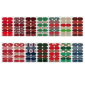 Художествени етикети с пълно покриване Art Wrap Christmas Series Sticker Stripes Директен доставка