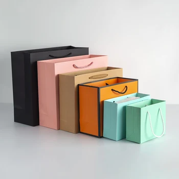 Черно-бели подаръчни торби с дръжки - 50 опаковки дизайнерски чанти за пазаруване на едро, Еврототажи с дръжки за бутици в опаковка