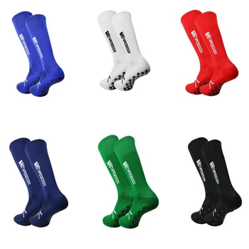 чорапи с лепкава тюбиком по средата, нескользящие футболни дебели, абсорбиращи потта, износоустойчиви спортни чорапи с хавлиена кърпа на дъното